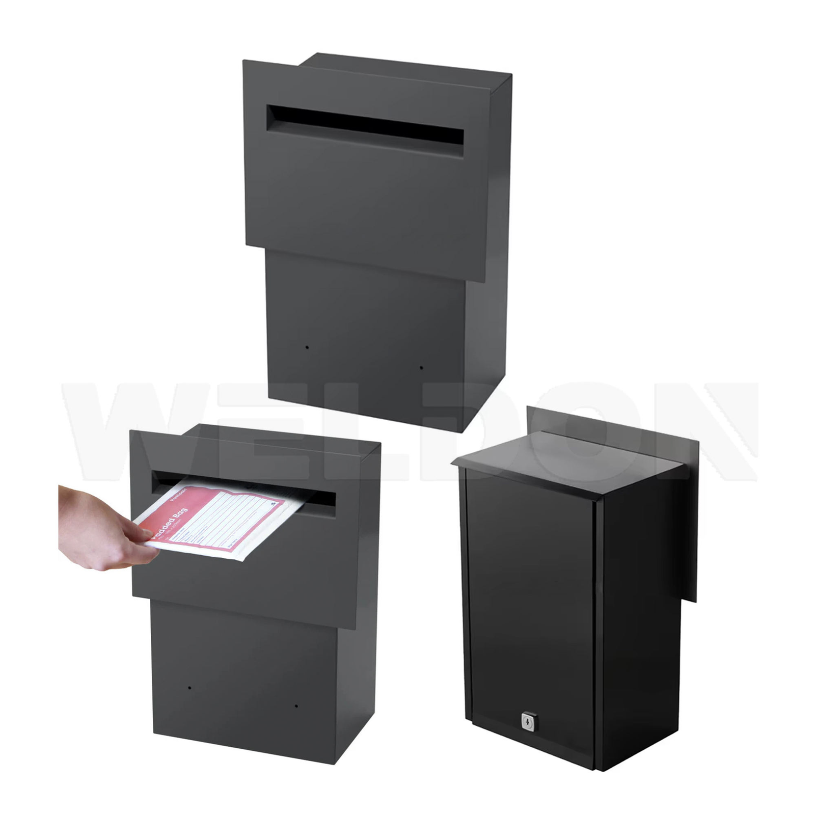 Compact Indoor Waterproof Parcel Drop Box Built-in Design Premium Galvanized Steel Mailbox Anti-Theft Durable Construction - Image 4